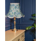 Blue Floral Modern Fabric Scalloped Lampshades
