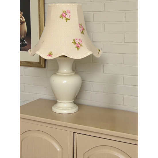Cream Bouquet Floral Modern Fabric Lampshade