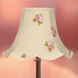 Cream Bouquet Floral Modern Fabric Lampshade