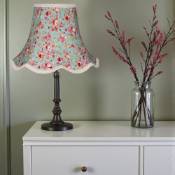Green Floral Modern Fabric Lampshades