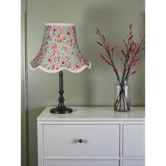 Green Floral Modern Fabric Lampshades