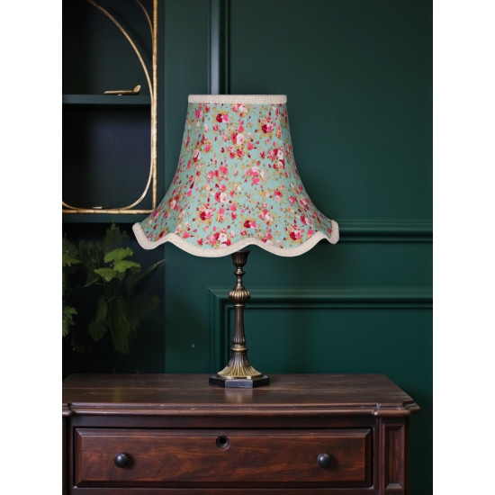 Green Floral Modern Fabric Lampshades