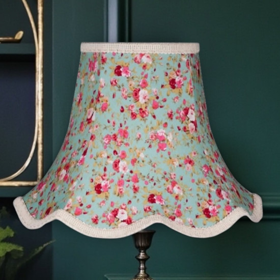 Green Floral Modern Fabric Lampshades Green Floral Modern Fabric Lampshades