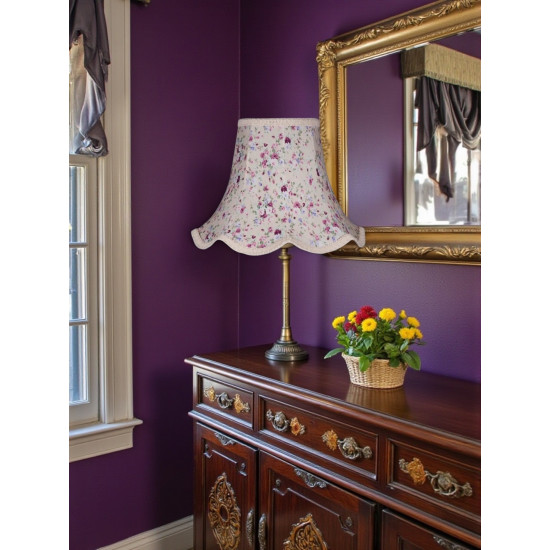 Lilac Floral Modern Fabric Lampshades