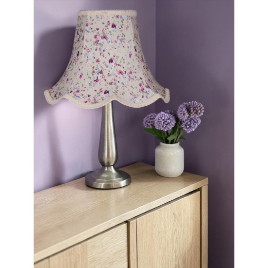 Lilac Floral Modern Fabric Lampshades