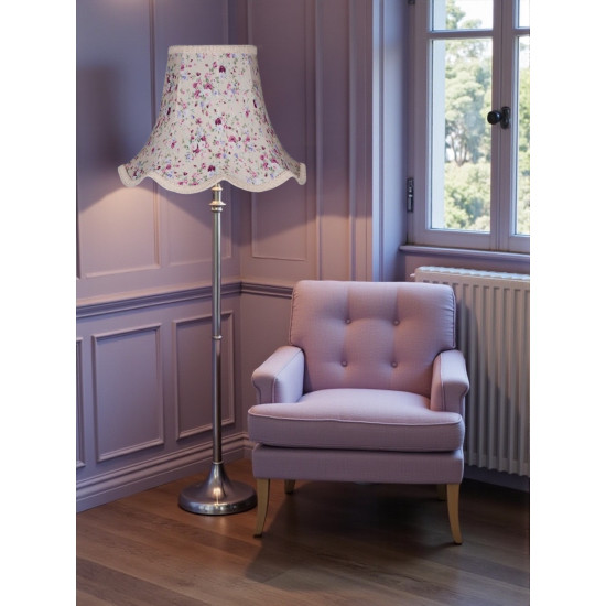 Lilac Floral Modern Fabric Lampshades