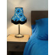 Blue Retro Floral Fabric Scalloped Bottom Lampshades