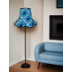 Blue Retro Floral Modern Fabric Scalloped Bottom Lampshades