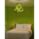 Green Retro Floral Modern Fabric Scalloped Bottom Lampshades