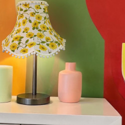 White Sunflower Fabric Lampshades