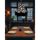 Black Floral Scalloped Fabric Lampshades