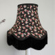 Black Multi Colour Floral Scalloped Fabric Lampshades