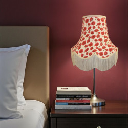 Cream Poppy Scalloped Fabric Lampshades