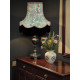 Grey and Black Floral Fabric Lampshades