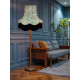 Grey and Black Floral Fabric Lampshades