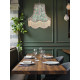 Grey and Cream Floral Fabric Lampshades