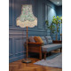 Grey and Cream Floral Fabric Lampshades
