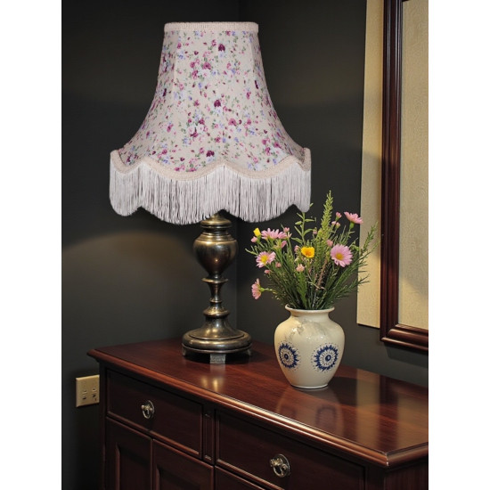 Lilac Floral Fabric Lampshades