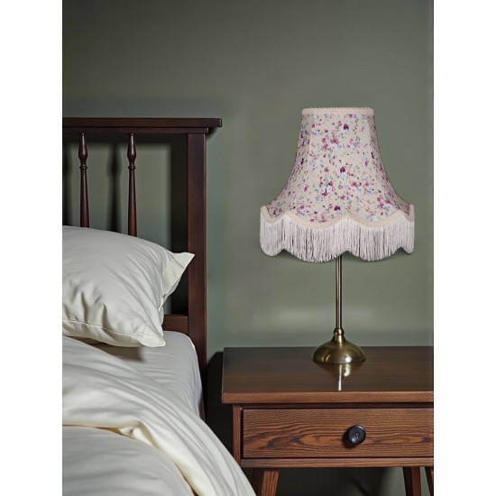 Lilac Floral Fabric Lampshades