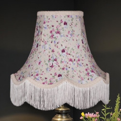 Lilac Floral Fabric Lampshades