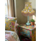 Mustard Floral Gold Fabric Lampshades