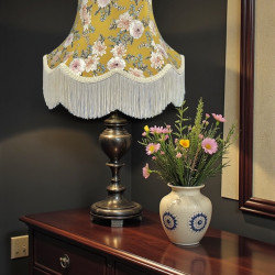 Mustard Floral Fabric Lampshades