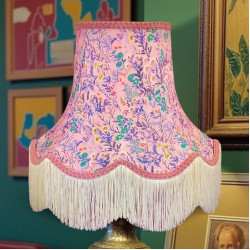 Pink Floral Fabric Lampshades