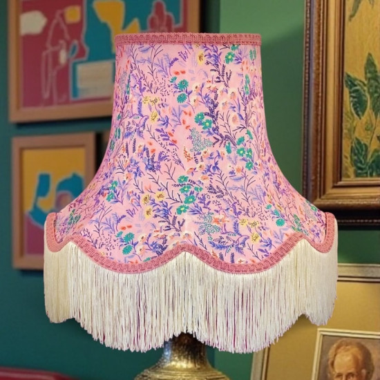 Pink Floral Fabric Lampshades