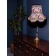 Vibrant Black Floral Fabric Lampshade