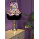 Vibrant Black Floral Fabric Lampshade