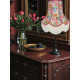 Vibrant Floral and Pink Braid Fabric Lampshade