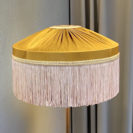 Antique Gold and Cream Gathered Tiffany Lampshades