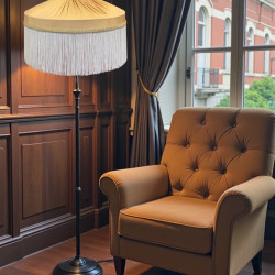 Corn Gold and Cream Gathered Tiffany Lampshade