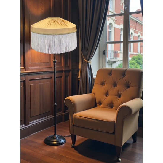 Corn Gold and Cream Gathered Tiffany Lampshade