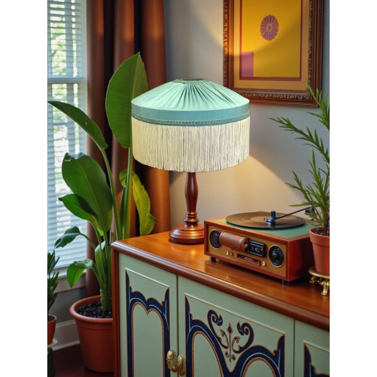 Duck Egg and Cream Gathered Tiffany Lampshade