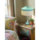 Duck Egg and Cream Gathered Tiffany Lampshade
