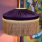 Grape Purple and Gold Gathered Tiffany Lampshade