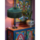 Dark Green Gathered Tiffany Lampshade