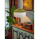 Olive Green and Cream Gathered Tiffany Lampshades