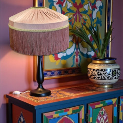 Pink Gathered Tiffany Lampshade