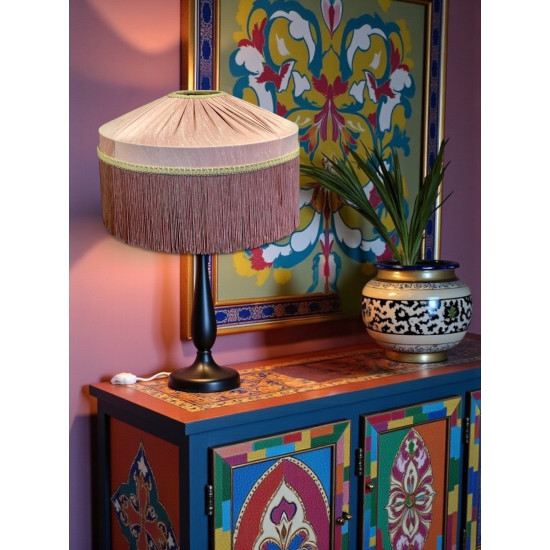 Pink Gathered Tiffany Lampshade