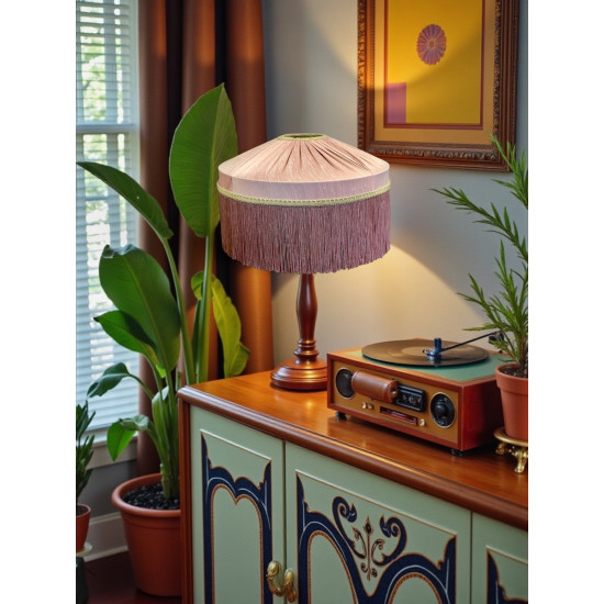 Pink Gathered Tiffany Lampshade