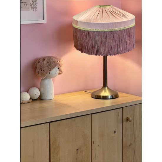 Pink Gathered Tiffany Lampshade