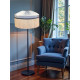 Powder Blue and Cream Gathered Tiffany Lampshade