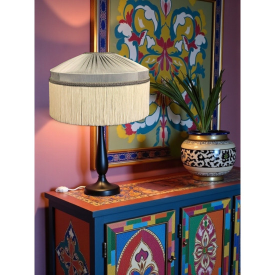 Silver Grey Gathered Tiffany Lampshades
