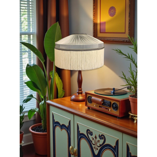 Silver Grey Gathered Tiffany Lampshades