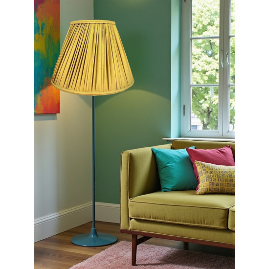 Antique Gold Gathered Fabric Tapered Empire Lampshade