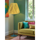 Antique Gold Gathered Fabric Tapered Empire Lampshade