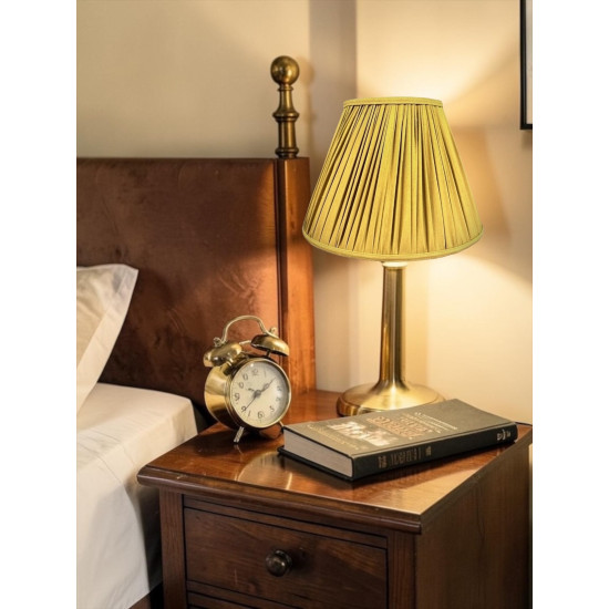 Antique Gold Gathered Fabric Tapered Empire Lampshade