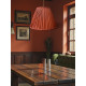 Burnt Orange Gathered Fabric Tapered Empire Lampshade